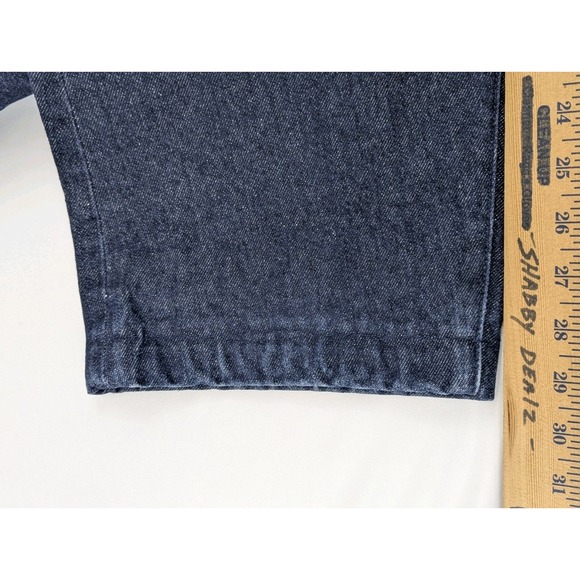 Akoo Jeans Selvedge Denim Dark Mens‎ 40x30 Blue Wide Embroidered Western - Picture 10 of 12